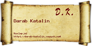 Darab Katalin névjegykártya